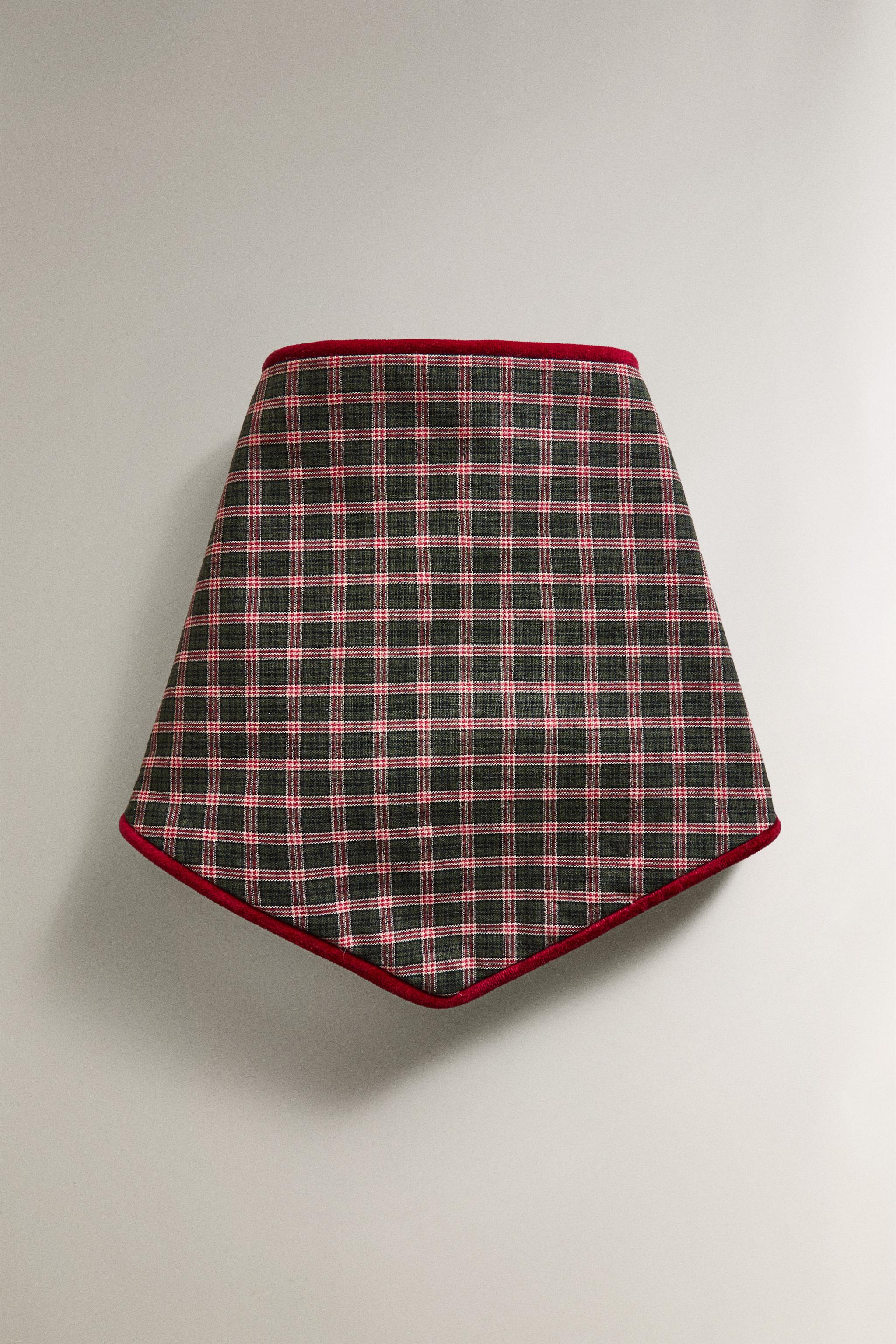 CHRISTMAS COTTON CHECK PET BANDANA